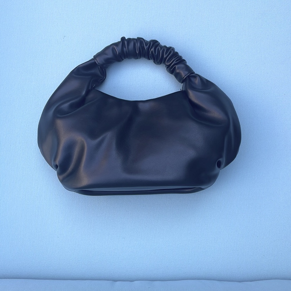The Drop Ruched Top Handle Bag in Black - Picture 3 of 8